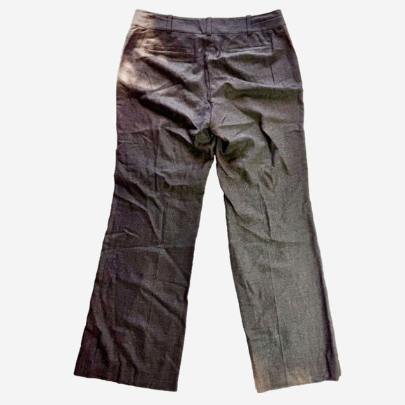 Ann Taylor Women’s Gray Wool-Blend Dress Pants Size 12 Lined Slacks with Pockets - Picture 2 of 5